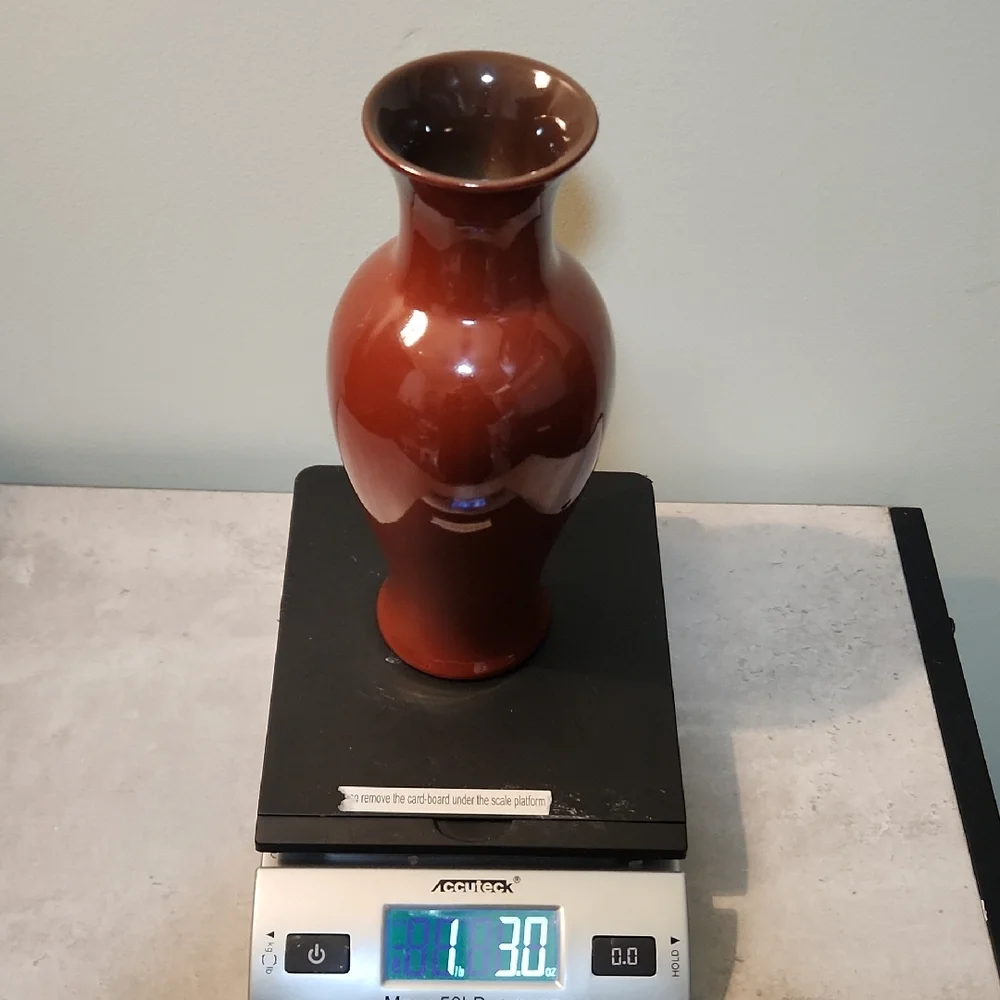 Vintage Diane Love For Mikasa Oxblood Red Handcrafted Vase From Japan Rare Decor